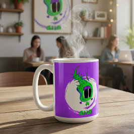 Funny, Colorful, Quirky, Cartoon Character Kaffeetasse