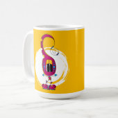 Funny, Colorful, Quirky, Cartoon Character Kaffeetasse (Vorderseite Links)