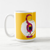 Funny, Colorful, Quirky, Cartoon Character Kaffeetasse (Links)