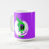 Funny, Colorful, Quirky, Cartoon Character Kaffeetasse (Vorderseite Links)