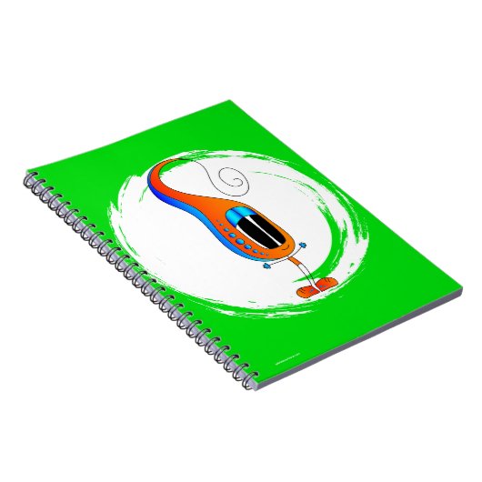 Funny, Colorful, Quirky, Cartoon Character Notizblock (Rechte Seite)