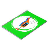 Funny, Colorful, Quirky, Cartoon Character Notizblock (Linke Seite)