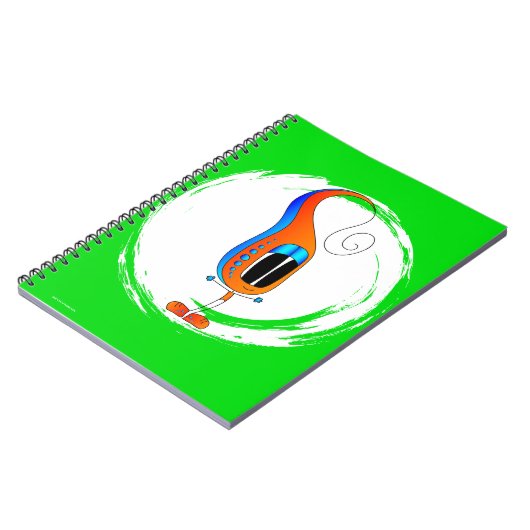 Funny, Colorful, Quirky, Cartoon Character Notizblock (Linke Seite)