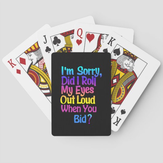 Funny Colorful Sarcastic Spielkarten Deck (Rückseite)