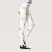 Funny Colorful Small Macaroons Französisches Blätt Leggings (Rechts)