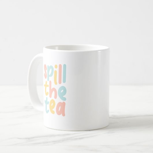 Funny Colorful Spill The Tee Kaffeetasse (Vorderseite Links)