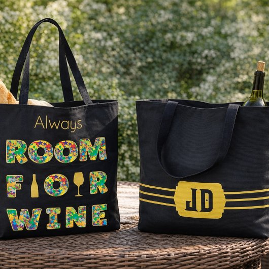 Funny Colorful Wine Lovers Tasche