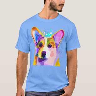 Funny Colorier Pop Art Walisisch Corgi Dog Lover B T-Shirt