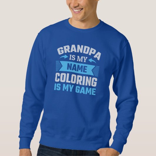 Funny Coloring Opa Sweatshirt (Vorderseite)