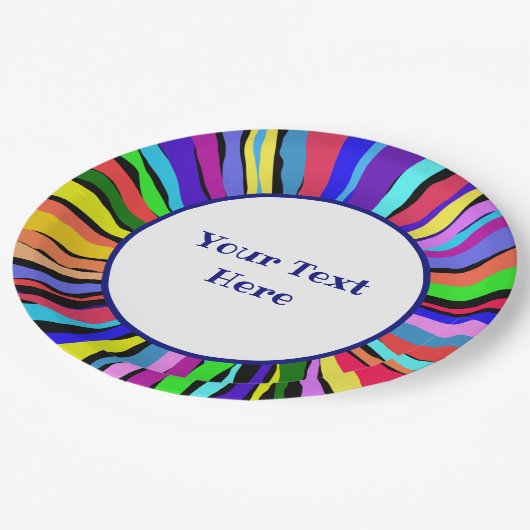 Funny Colors Pappteller (Schrägansicht)