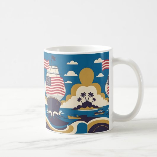 Funny Columbus Tagesgeschenk Idee Kaffeetasse (Rechts)