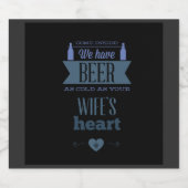 Funny Come Inside Beer Label Bierflaschenetikett (Einzelnes Label)