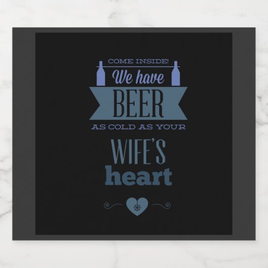 Funny Come Inside Beer Label Bierflaschenetikett (Einzelnes Label)