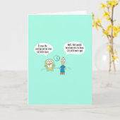 Funny Comic Birthday Card Karte (Gelbe Blume)
