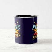 Funny Comic Book Reading ist meine Superpower Zweifarbige Tasse (Mittel)