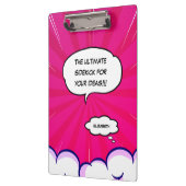 Funny Comic Buch personalisierte Nachricht Foto Klemmbrett (Links)