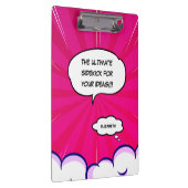 Funny Comic Buch personalisierte Nachricht Foto Klemmbrett (Rechts)