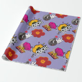Funny Comic Buchstil BOOM OUCH cool trendy Geschenkpapier (Ungerollt)
