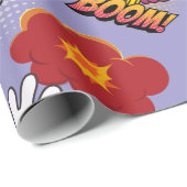 Funny Comic Buchstil BOOM OUCH cool trendy Geschenkpapier (Rolleneckpunkt)