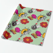 Funny Comic Buchstil BOOM OUCH cool trendy Geschenkpapier (Ungerollt)
