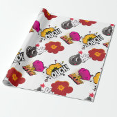 Funny Comic Buchstil BOOM OUCH cool trendy Geschenkpapier (Ungerollt)