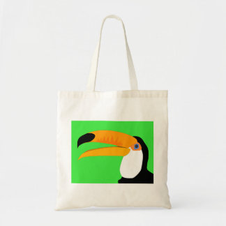 Funny comic cartoon Toucan bird smile Tragetasche