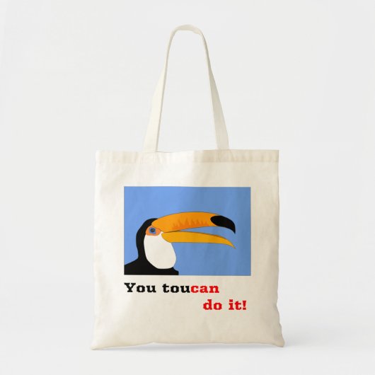 Funny Comic Cartoon Toucan Vogel Witz-Becher Tragetasche (Vorne)