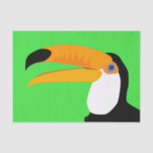 Funny Comic Cartoon Toucan Vogellächeln Seidenpapier (Vorderseite)