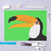 Funny Comic Cartoon Toucan Vogellächeln Seidenpapier (Handwerk)