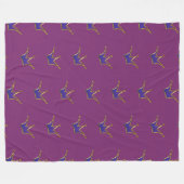 Funny Comic Crown - golden 2 Fleecedecke (Vorderseite (Horizontal))