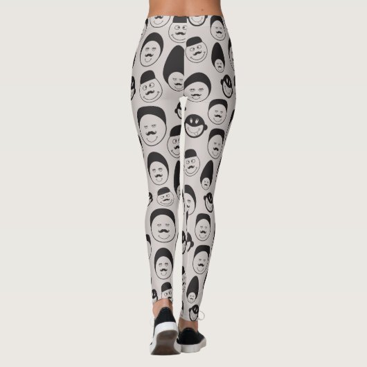 Funny Comic Faces Leggings (Rückseite)