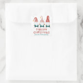 Funny Comic feiert Weihnachten Quadratischer Aufkleber (Tasche)