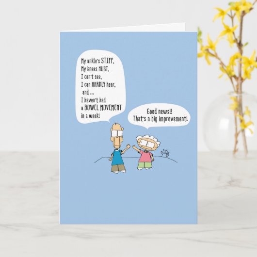 Funny Comic Grußkarte 034 Karte (Gelbe Blume)