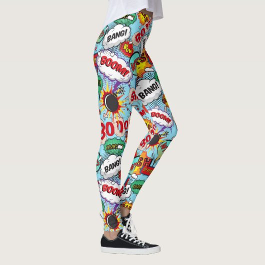Funny Comic Pattern Leggings (Rechts)