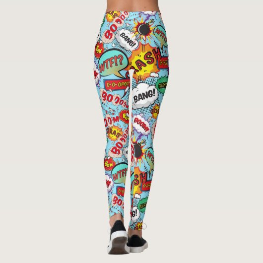 Funny Comic Pattern Leggings (Rückseite)