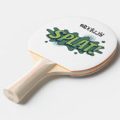 Funny Comic Pop Art platsche Typografie Tischtennis Schläger (Vorderseite)