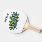 Funny Comic Pop Art platsche Typografie Tischtennis Schläger (Seitenansicht)