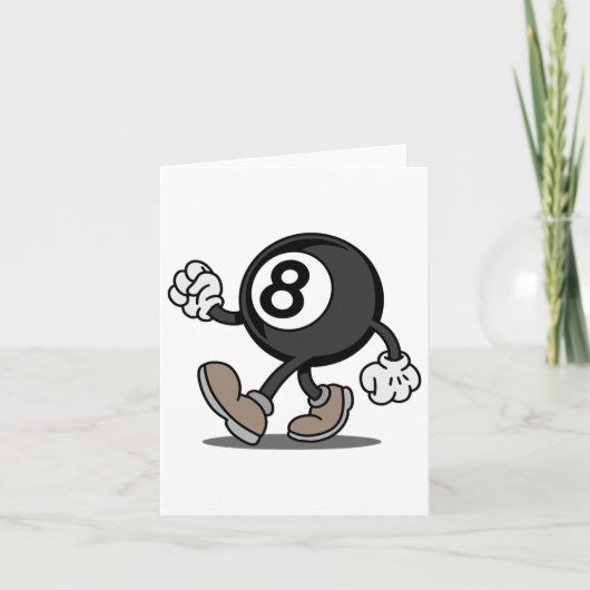 Funny Comic Snooker Billiard Player 8-ll Karte (Vorderseite)