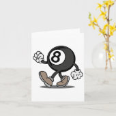 Funny Comic Snooker Billiard Player 8-ll Karte (Gelbe Blume)