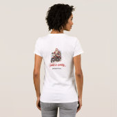 Funny Comic Spaß Santa Claus auf dem Motorrad T-Shirt (Schwarz voll)