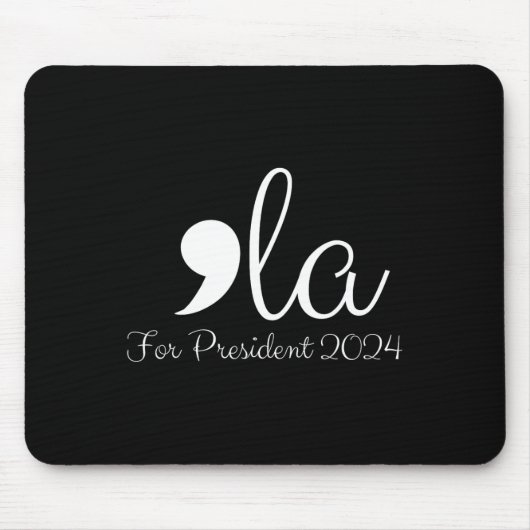 Funny Comma La Harris für den Präsidenten 2024 Mousepad (Vorne)