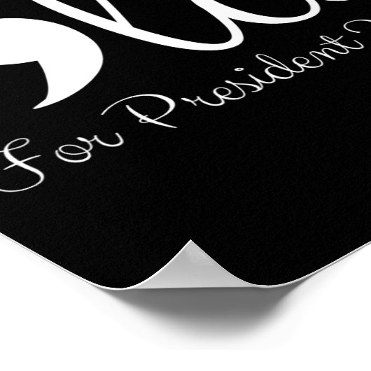 Funny Comma La Harris für den Präsidenten 2024 Poster (Ecke)