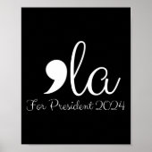 Funny Comma La Harris für den Präsidenten 2024 Poster (Vorne)
