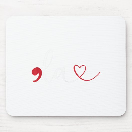 Funny Comma La Kamala Harris Punctuation La Electi Mousepad (Vorne)