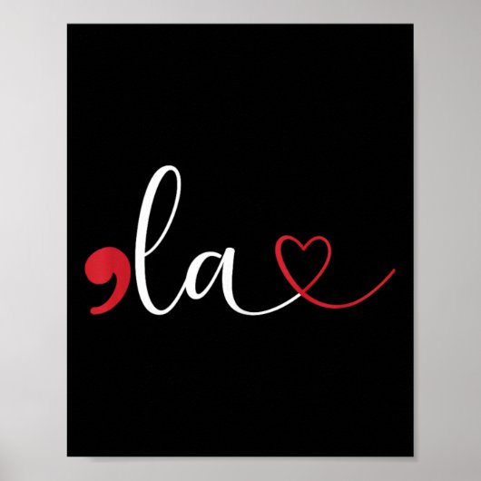 Funny Comma La Kamala Harris Punctuation La Electi Poster (Vorne)