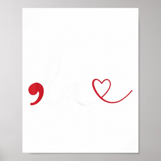 Funny Comma La Kamala Harris Punctuation La Electi Poster (Vorne)