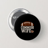Funny Commisse Ehefrau Fantasy Football Niedlich L Button (Vorne & Hinten)