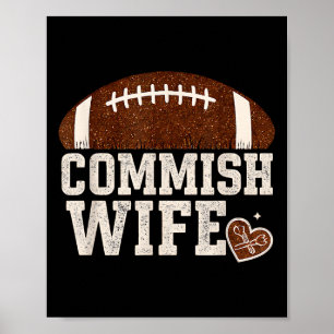 Funny Commisse Ehefrau Fantasy Football Niedlich L Poster