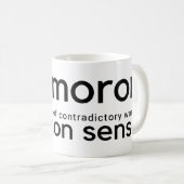 Funny Common Sense Coffee Cup Tasse (VorderseiteRechts)