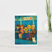 Funny Commuter Train Digital Detox Tech Satire Gif Karte (Vorderseite)